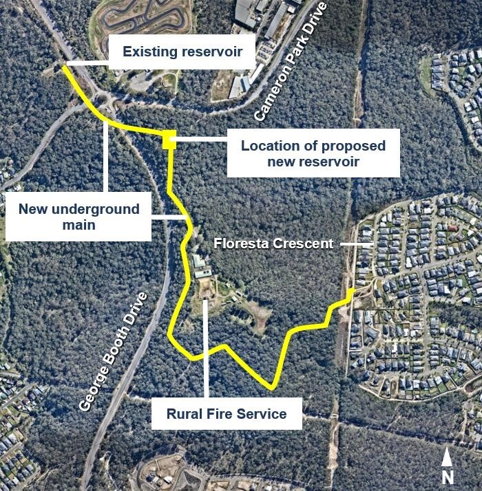 Cameron Park Reservoir Hunter Water   Cameron Park Reservior MAP September 2022 