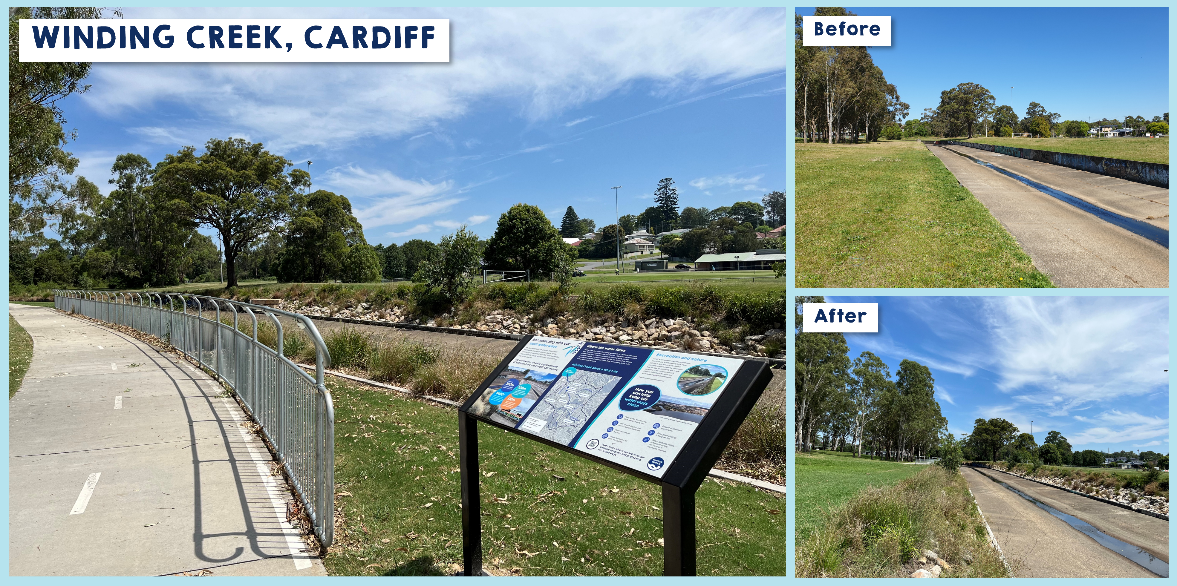 Before and after pictures - Winding Creek, Cardiff
