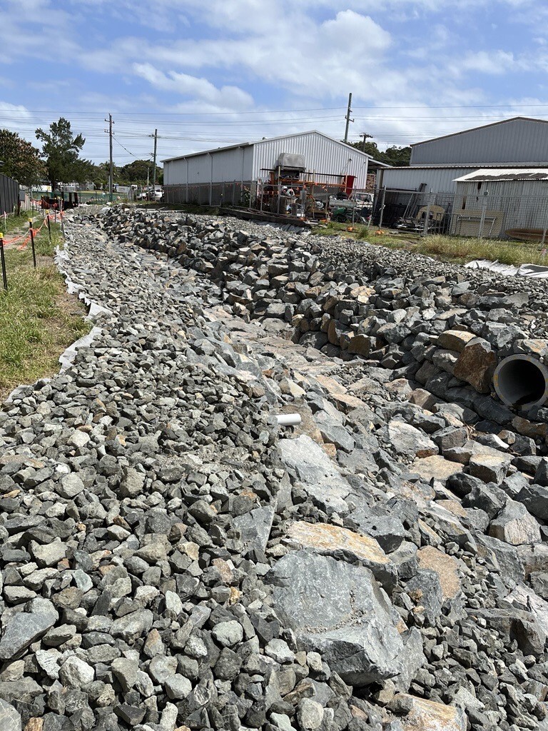 Rock placement near Pendlebury Road - October 2025