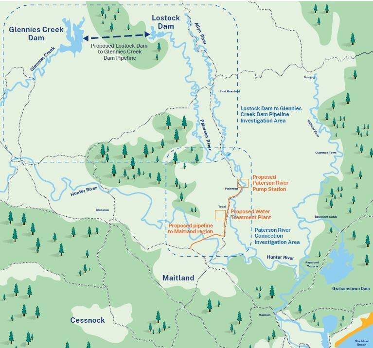 Lostock Dam to Glennies Creek Dam Pipeline with Paterson River ...