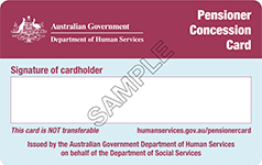 Australian government issued pensioner concession card. Also known as a PCC card